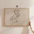 Moderne Vintage Kunst Poster · Geschenkidee · Pferd Winterlandschaft Figuren Klassische Wandkunst · Dekoprint ohne Rahmen