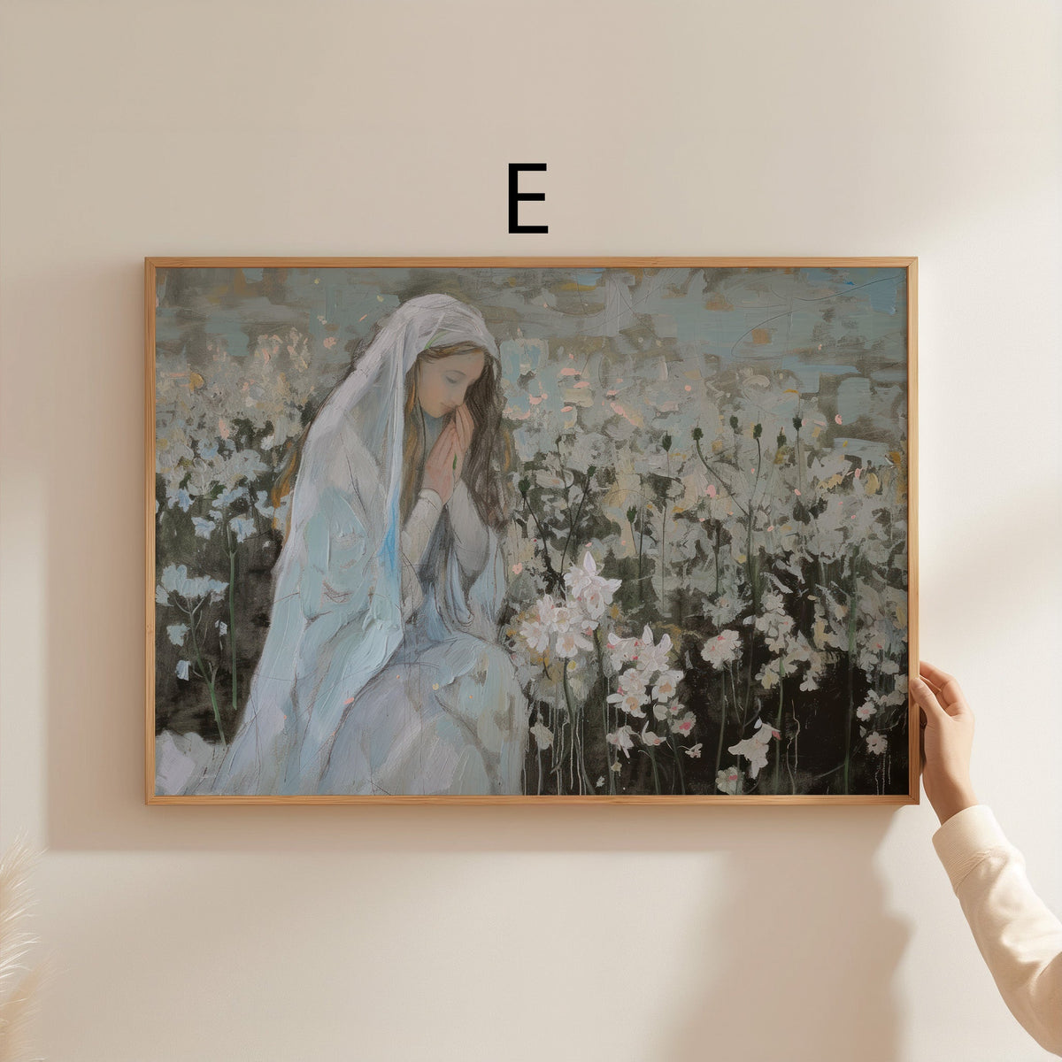 Moderne Vintage Kunst Poster · Geschenkidee · Pferd Winterlandschaft Figuren Klassische Wandkunst · Dekoprint ohne Rahmen